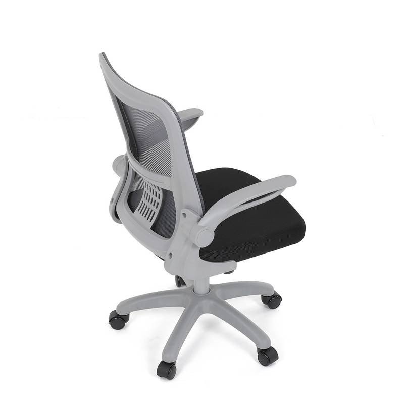 Autronic - Kancelářská židle, tmavě šedá síťovina, šedý plast, kolečka na tvrdé podlahy - KA-K2008 GREY AKCE