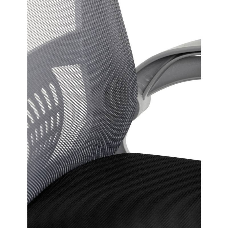 Autronic - Kancelářská židle, tmavě šedá síťovina, šedý plast, kolečka na tvrdé podlahy - KA-K2008 GREY AKCE