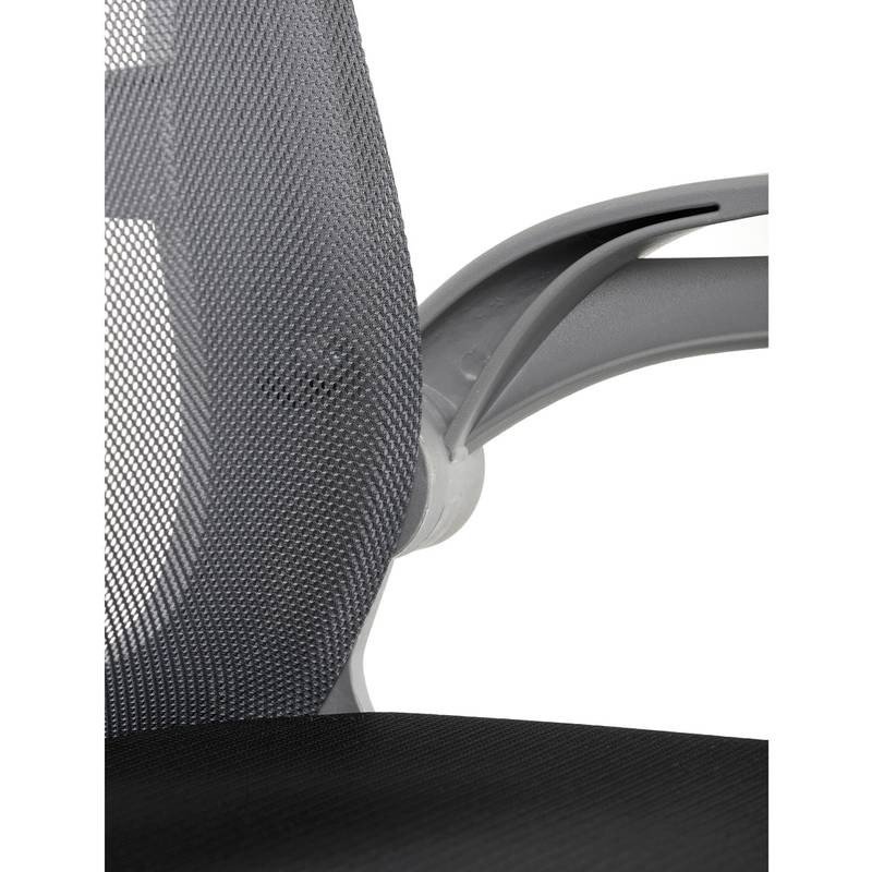 Autronic - Kancelářská židle, tmavě šedá síťovina, šedý plast, kolečka na tvrdé podlahy - KA-K2008 GREY AKCE