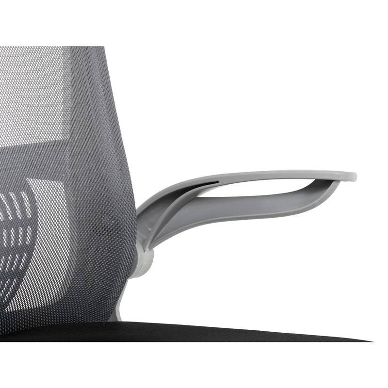 Autronic - Kancelářská židle, tmavě šedá síťovina, šedý plast, kolečka na tvrdé podlahy - KA-K2008 GREY AKCE