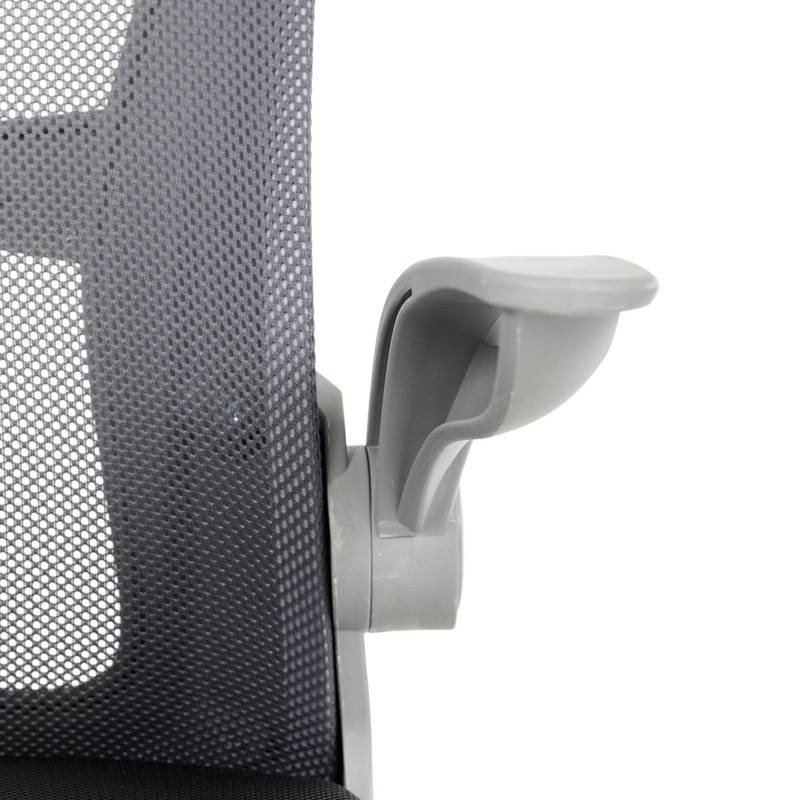 Autronic - Kancelářská židle, tmavě šedá síťovina, šedý plast, kolečka na tvrdé podlahy - KA-K2008 GREY AKCE