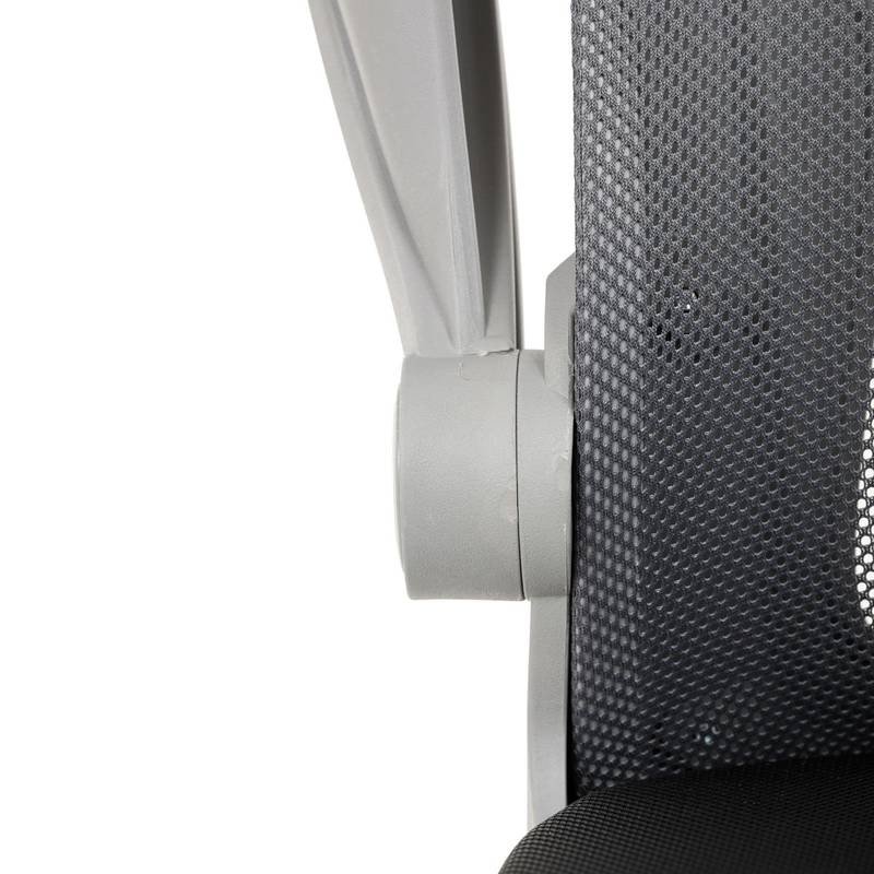 Autronic - Kancelářská židle, tmavě šedá síťovina, šedý plast, kolečka na tvrdé podlahy - KA-K2008 GREY AKCE