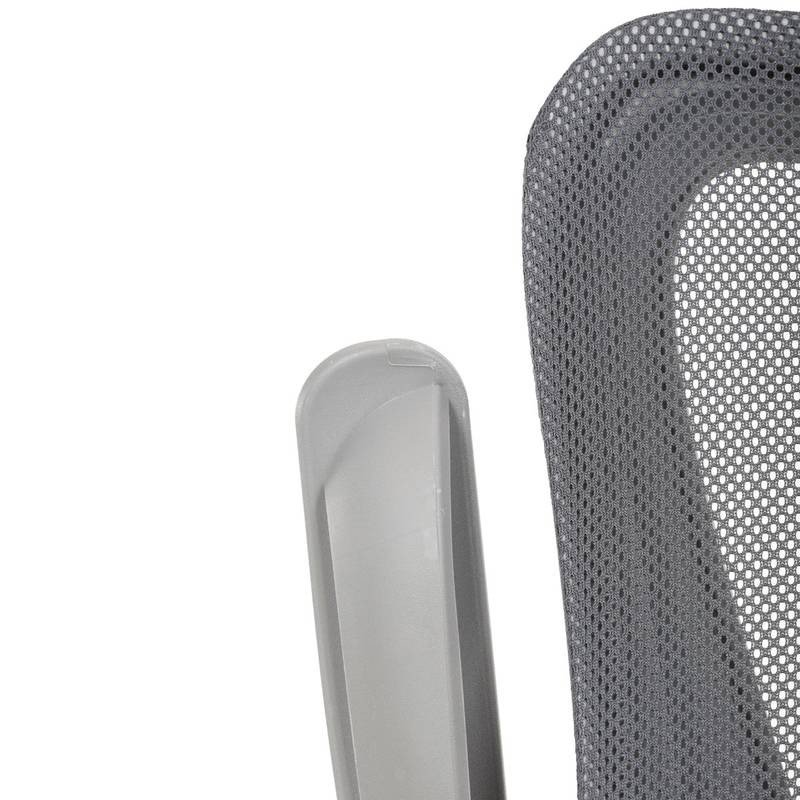 Autronic - Kancelářská židle, tmavě šedá síťovina, šedý plast, kolečka na tvrdé podlahy - KA-K2008 GREY AKCE