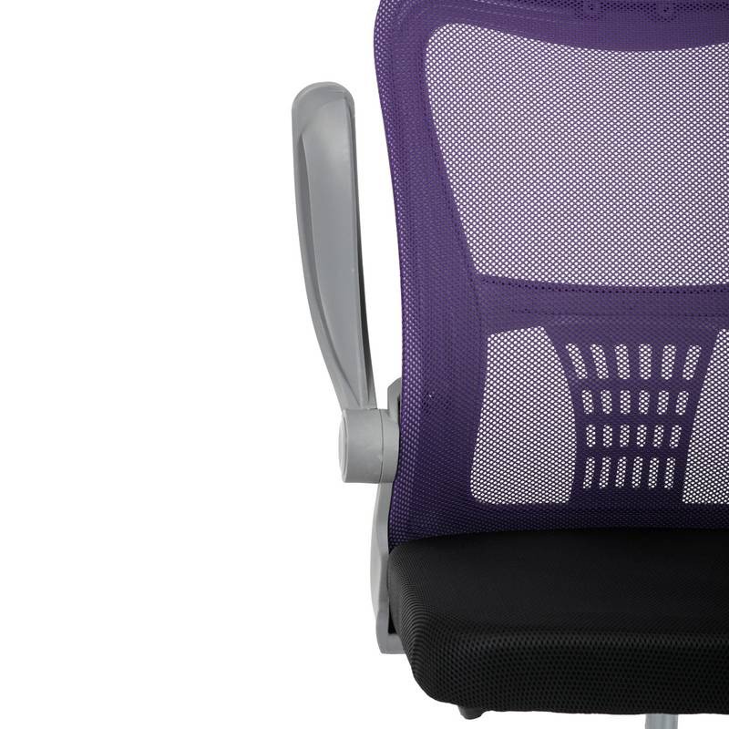 Autronic - Kancelářská židle, fialová síťovina, šedý plast, kolečka na tvrdé podlahy - KA-K2008 PUR AKCE