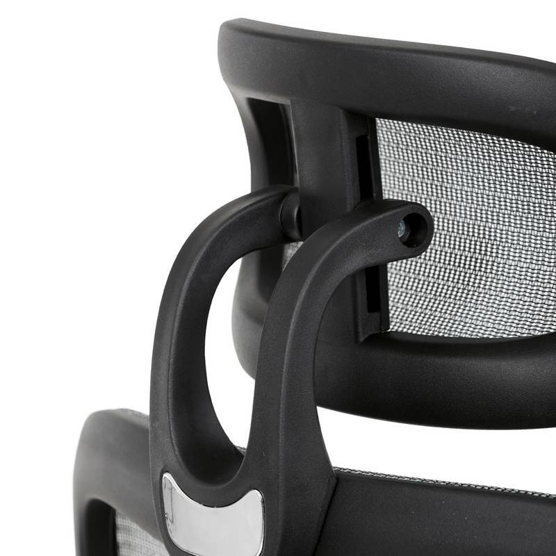 Autronic - Kancelářská židle, šedá síťovina, černý plast, kolečka na tvrdé podlahy - KA-K2080 GREY AKCE