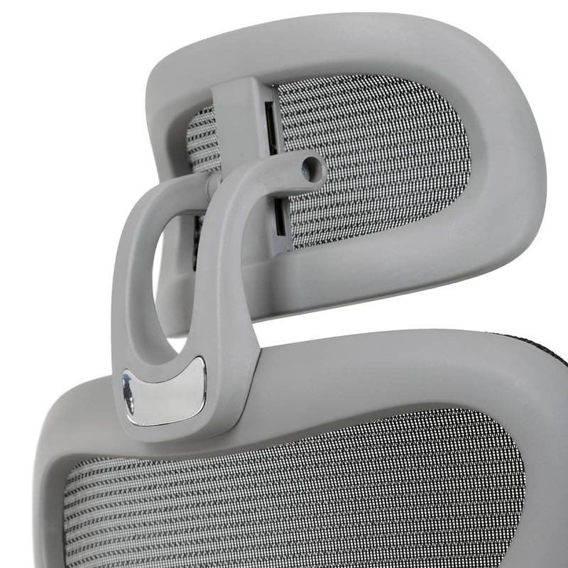 Autronic - Kancelářská židle, šedá síťovina, šedý plast, kolečka na tvrdé podlahy - KA-K2081 BK