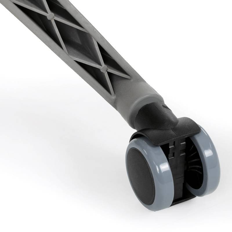 Autronic - Kancelářská židle, šedá síťovina, šedý plast, kolečka na tvrdé podlahy - KA-K2081 BK