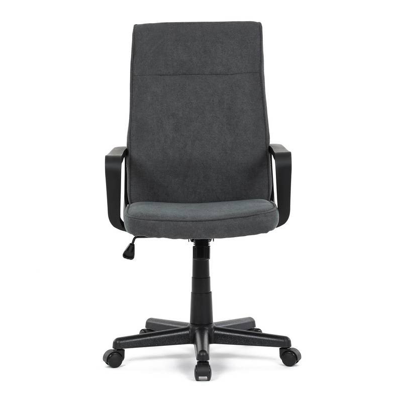 Autronic - Kancelářská židle, černý plast, šedá látka, kolečka pro tvrdé podlahy - KA-L607 GREY2