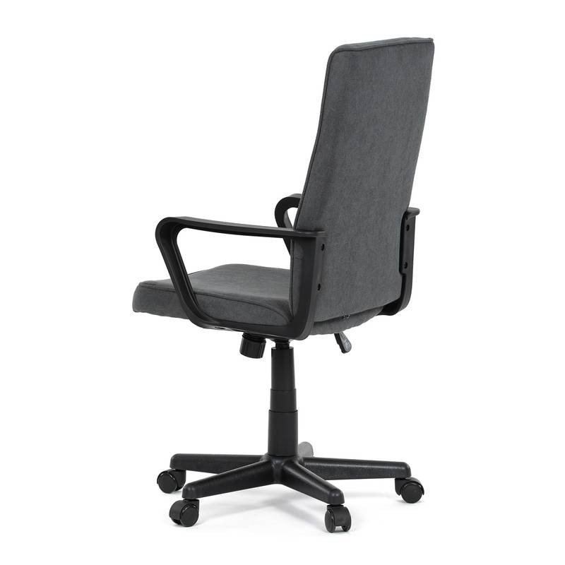 Autronic - Kancelářská židle, černý plast, šedá látka, kolečka pro tvrdé podlahy - KA-L607 GREY2