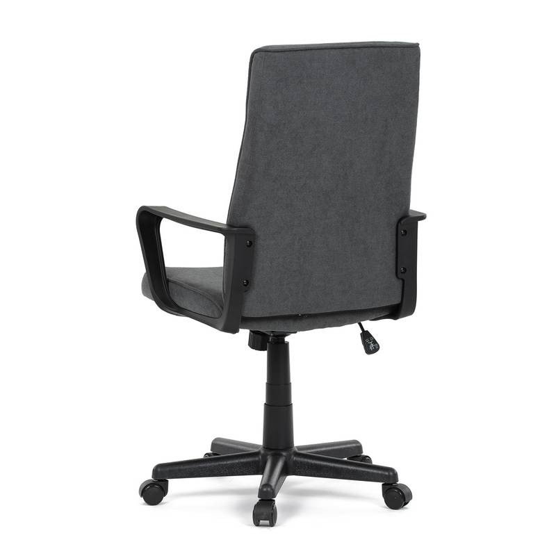 Autronic - Kancelářská židle, černý plast, šedá látka, kolečka pro tvrdé podlahy - KA-L607 GREY2