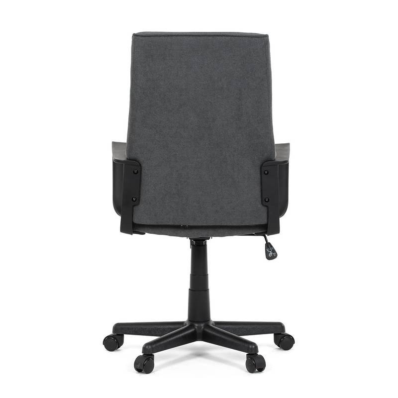 Autronic - Kancelářská židle, černý plast, šedá látka, kolečka pro tvrdé podlahy - KA-L607 GREY2