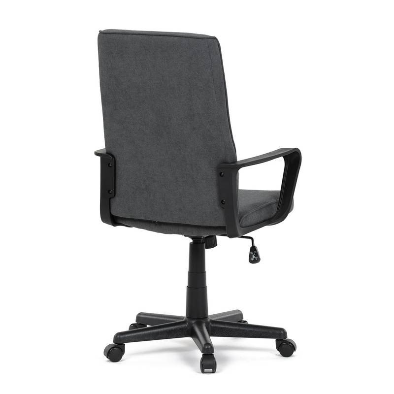 Autronic - Kancelářská židle, černý plast, šedá látka, kolečka pro tvrdé podlahy - KA-L607 GREY2
