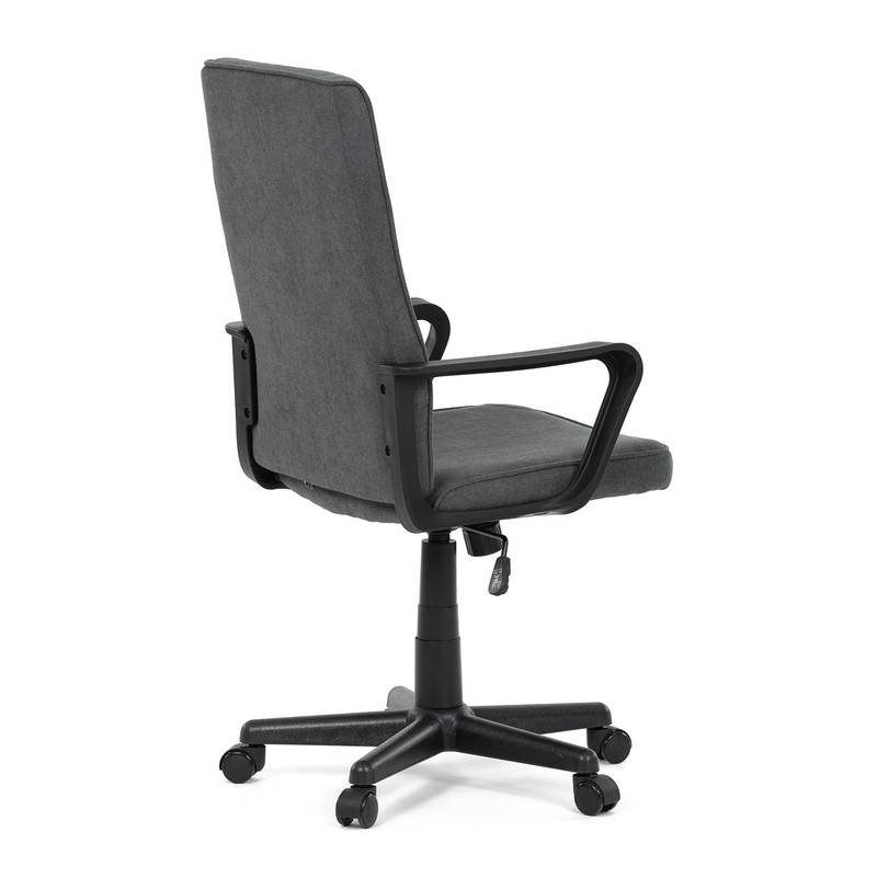 Autronic - Kancelářská židle, černý plast, šedá látka, kolečka pro tvrdé podlahy - KA-L607 GREY2