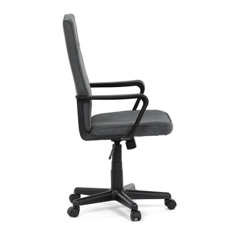 Autronic - Kancelářská židle, černý plast, šedá látka, kolečka pro tvrdé podlahy - KA-L607 GREY2