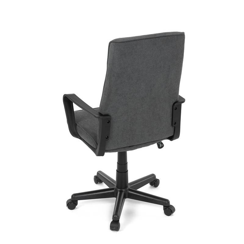 Autronic - Kancelářská židle, černý plast, šedá látka, kolečka pro tvrdé podlahy - KA-L607 GREY2