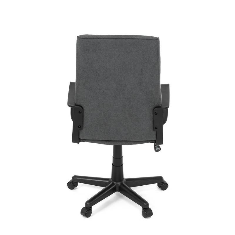 Autronic - Kancelářská židle, černý plast, šedá látka, kolečka pro tvrdé podlahy - KA-L607 GREY2