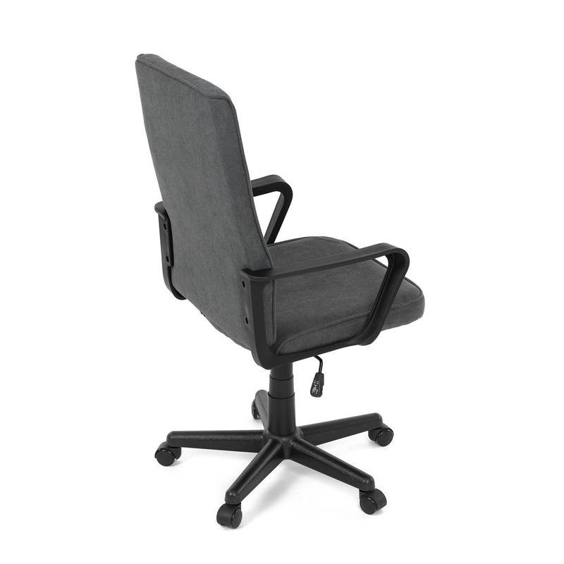 Autronic - Kancelářská židle, černý plast, šedá látka, kolečka pro tvrdé podlahy - KA-L607 GREY2