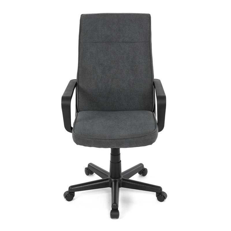 Autronic - Kancelářská židle, černý plast, šedá látka, kolečka pro tvrdé podlahy - KA-L607 GREY2