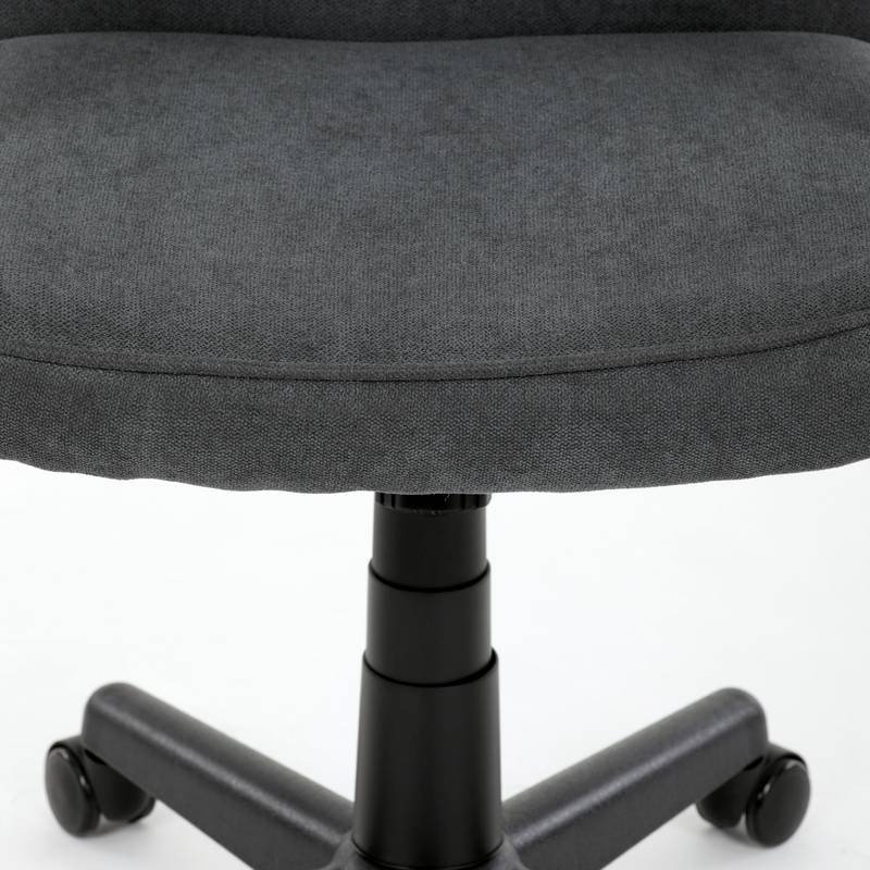 Autronic - Kancelářská židle, černý plast, šedá látka, kolečka pro tvrdé podlahy - KA-L607 GREY2