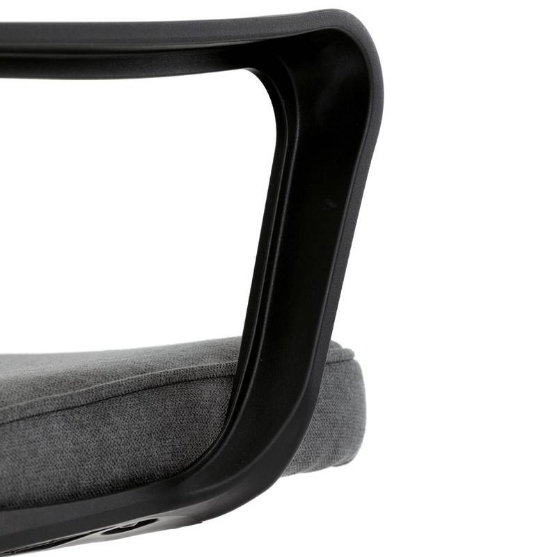 Autronic - Kancelářská židle, černý plast, šedá látka, kolečka pro tvrdé podlahy - KA-L607 GREY2