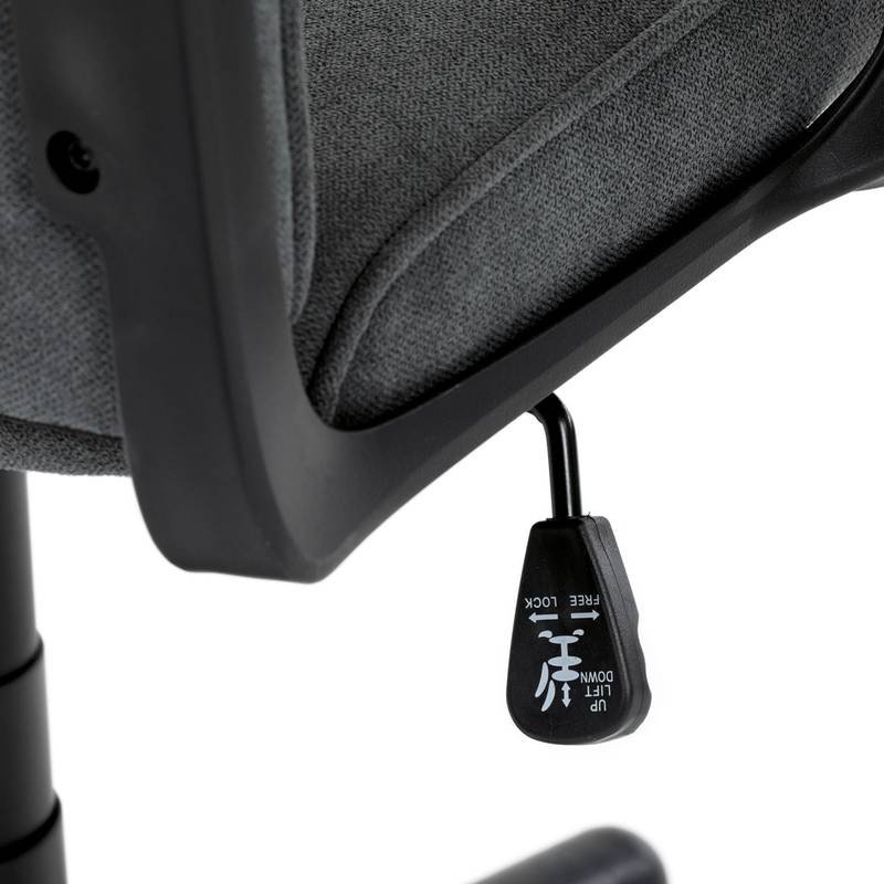 Autronic - Kancelářská židle, černý plast, šedá látka, kolečka pro tvrdé podlahy - KA-L607 GREY2