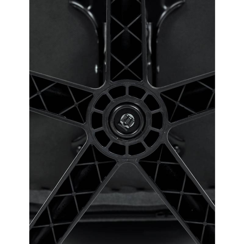 Autronic - Kancelářská židle, černý plast, šedá látka, kolečka pro tvrdé podlahy - KA-L607 GREY2