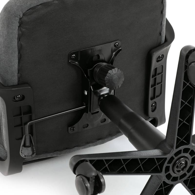 Autronic - Kancelářská židle, černý plast, šedá látka, kolečka pro tvrdé podlahy - KA-L607 GREY2