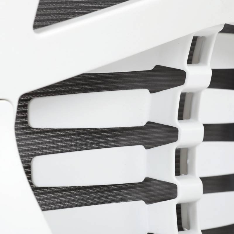 Autronic - Židle kancelářská, tmavě šedá síťovina MESH, bílý plast, plastový kříž - KA-S247 WT AKCE