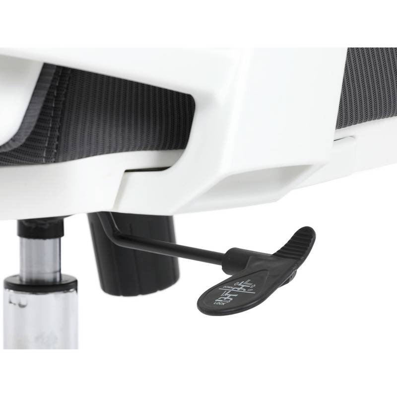 Autronic - Židle kancelářská, tmavě šedá síťovina MESH, bílý plast, plastový kříž - KA-S247 WT AKCE