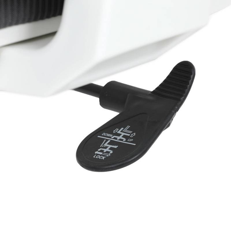 Autronic - Židle kancelářská, tmavě šedá síťovina MESH, bílý plast, plastový kříž - KA-S247 WT AKCE