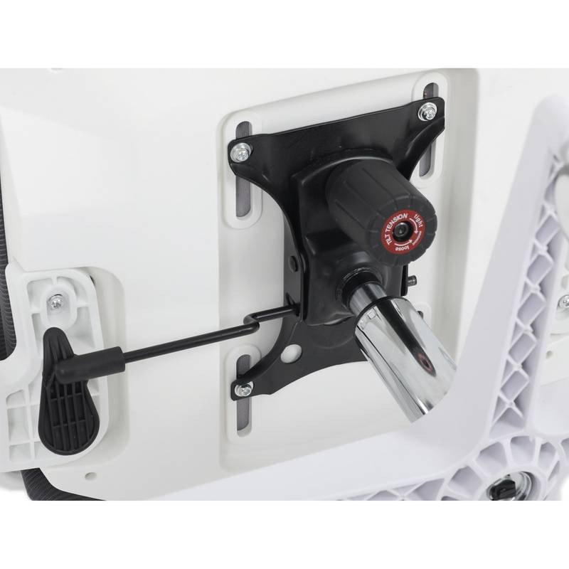Autronic - Židle kancelářská, tmavě šedá síťovina MESH, bílý plast, plastový kříž - KA-S247 WT AKCE