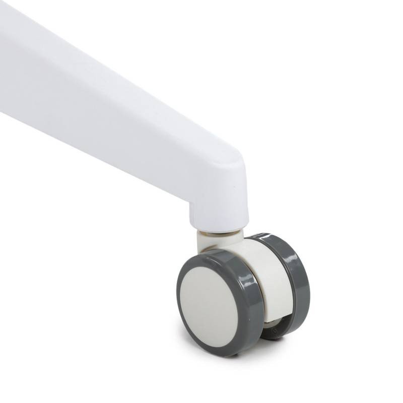 Autronic - Židle kancelářská, bílý plast, šedý MESH a červená látka, plastový kříž, houpací mechanismus. - KA-S4