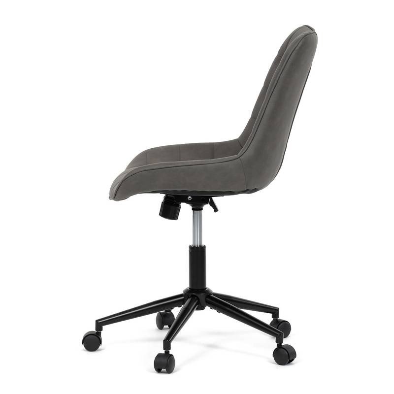 Autronic - Židle kancelářská, šedá látka v dekoru broušené kůže, černý kovový kříž - KA-V3120 GREY3 AKCE