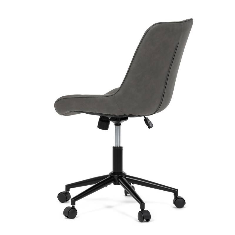 Autronic - Židle kancelářská, šedá látka v dekoru broušené kůže, černý kovový kříž - KA-V3120 GREY3 AKCE