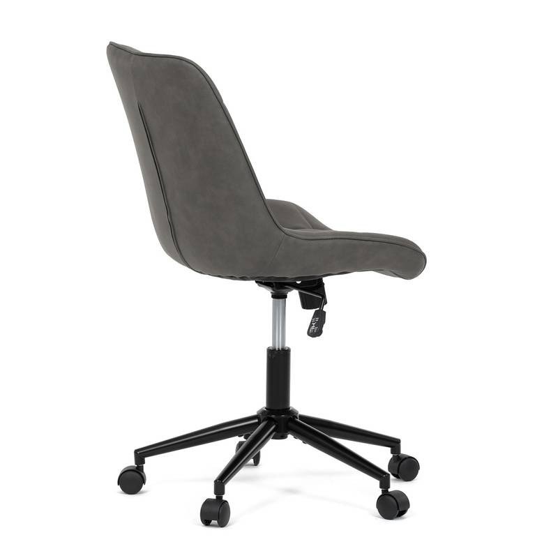 Autronic - Židle kancelářská, šedá látka v dekoru broušené kůže, černý kovový kříž - KA-V3120 GREY3 AKCE