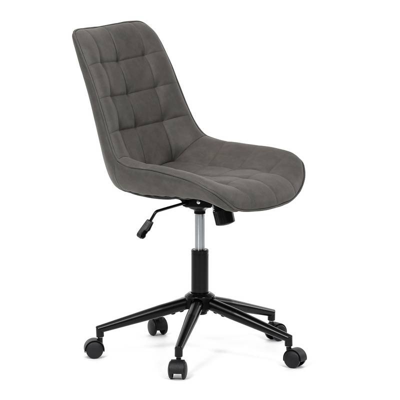 Autronic - Židle kancelářská, šedá látka v dekoru broušené kůže, černý kovový kříž - KA-V3120 GREY3 AKCE