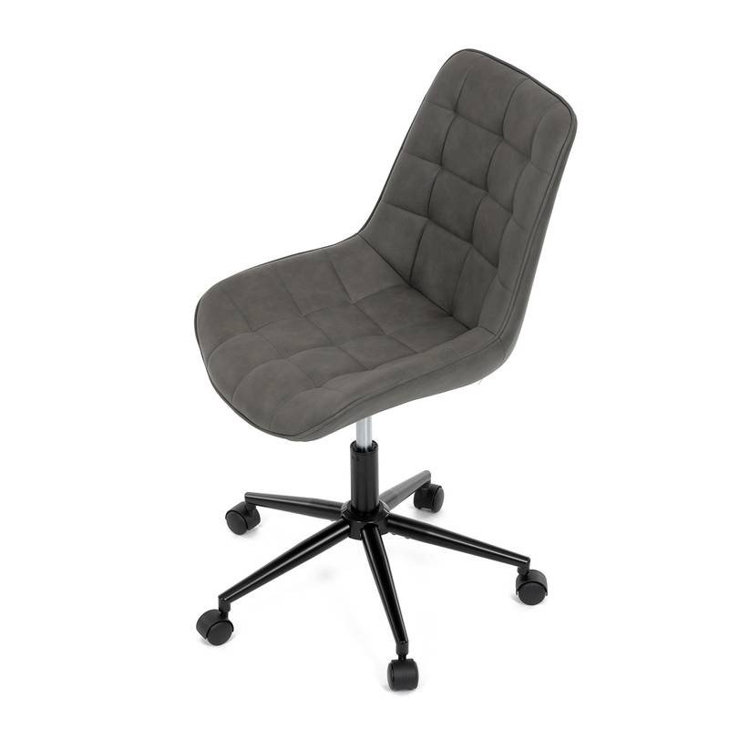 Autronic - Židle kancelářská, šedá látka v dekoru broušené kůže, černý kovový kříž - KA-V3120 GREY3 AKCE
