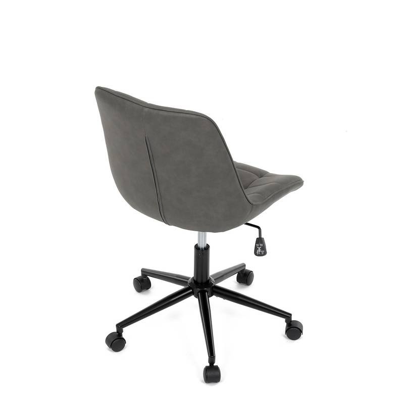 Autronic - Židle kancelářská, šedá látka v dekoru broušené kůže, černý kovový kříž - KA-V3120 GREY3 AKCE