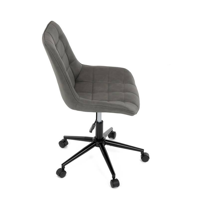 Autronic - Židle kancelářská, šedá látka v dekoru broušené kůže, černý kovový kříž - KA-V3120 GREY3 AKCE