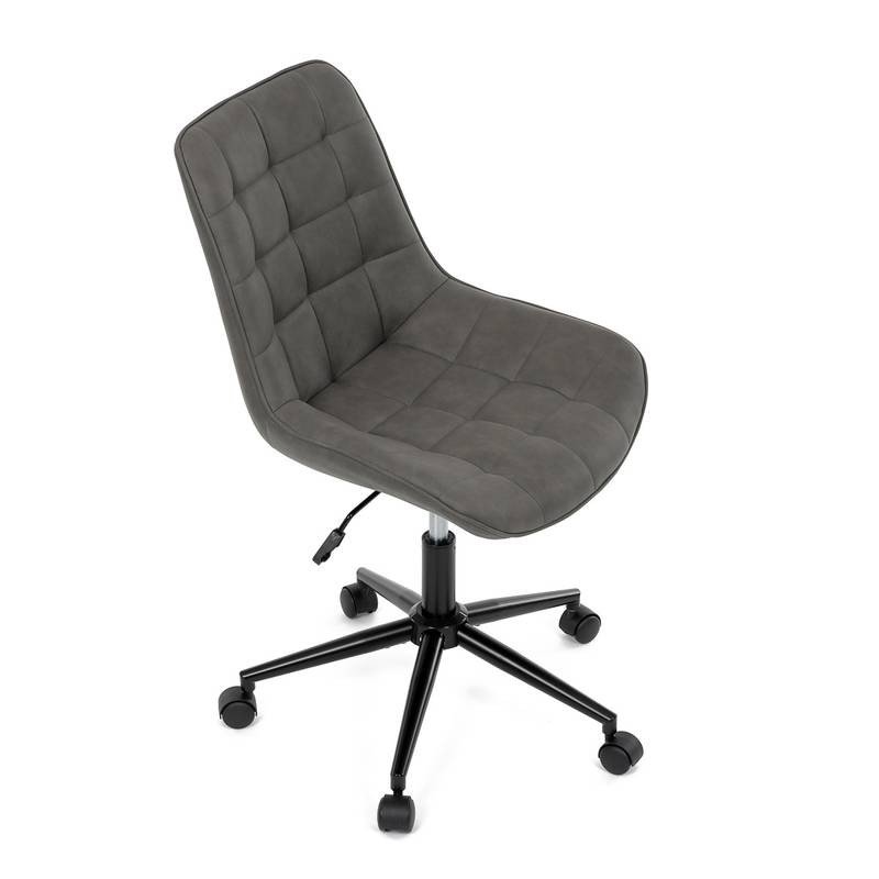 Autronic - Židle kancelářská, šedá látka v dekoru broušené kůže, černý kovový kříž - KA-V3120 GREY3 AKCE