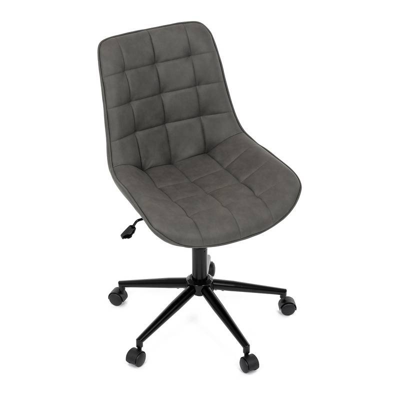 Autronic - Židle kancelářská, šedá látka v dekoru broušené kůže, černý kovový kříž - KA-V3120 GREY3 AKCE