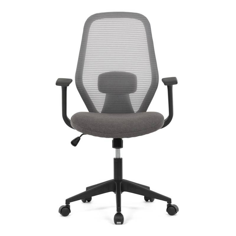 Autronic - Židle kancelářská, látka šedá, houpací mechanismus, kolečka pro tvrdé povrchy - KA-V3149 GREY AKCE