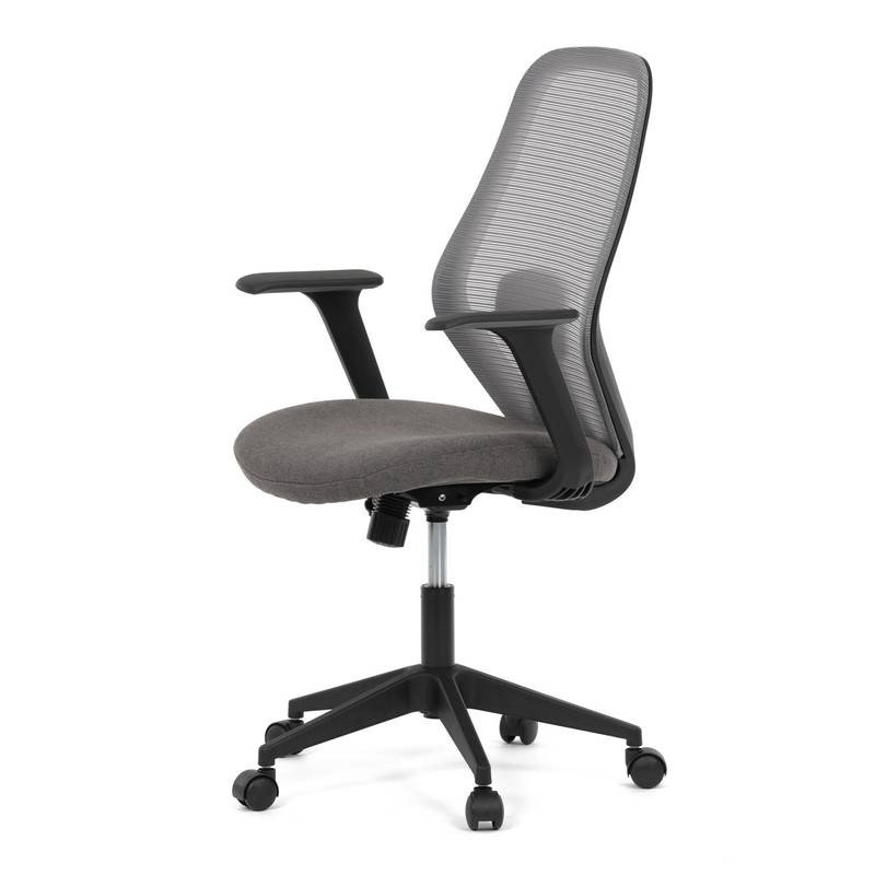 Autronic - Židle kancelářská, látka šedá, houpací mechanismus, kolečka pro tvrdé povrchy - KA-V3149 GREY AKCE