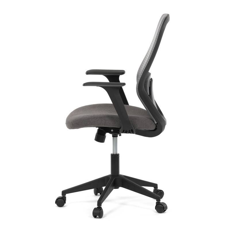 Autronic - Židle kancelářská, látka šedá, houpací mechanismus, kolečka pro tvrdé povrchy - KA-V3149 GREY AKCE