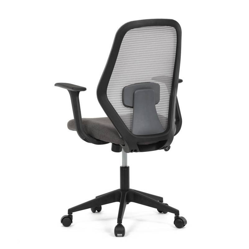 Autronic - Židle kancelářská, látka šedá, houpací mechanismus, kolečka pro tvrdé povrchy - KA-V3149 GREY AKCE