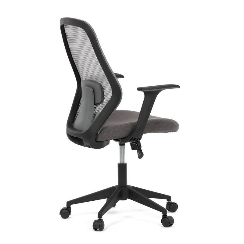 Autronic - Židle kancelářská, látka šedá, houpací mechanismus, kolečka pro tvrdé povrchy - KA-V3149 GREY AKCE