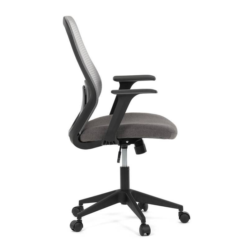 Autronic - Židle kancelářská, látka šedá, houpací mechanismus, kolečka pro tvrdé povrchy - KA-V3149 GREY AKCE