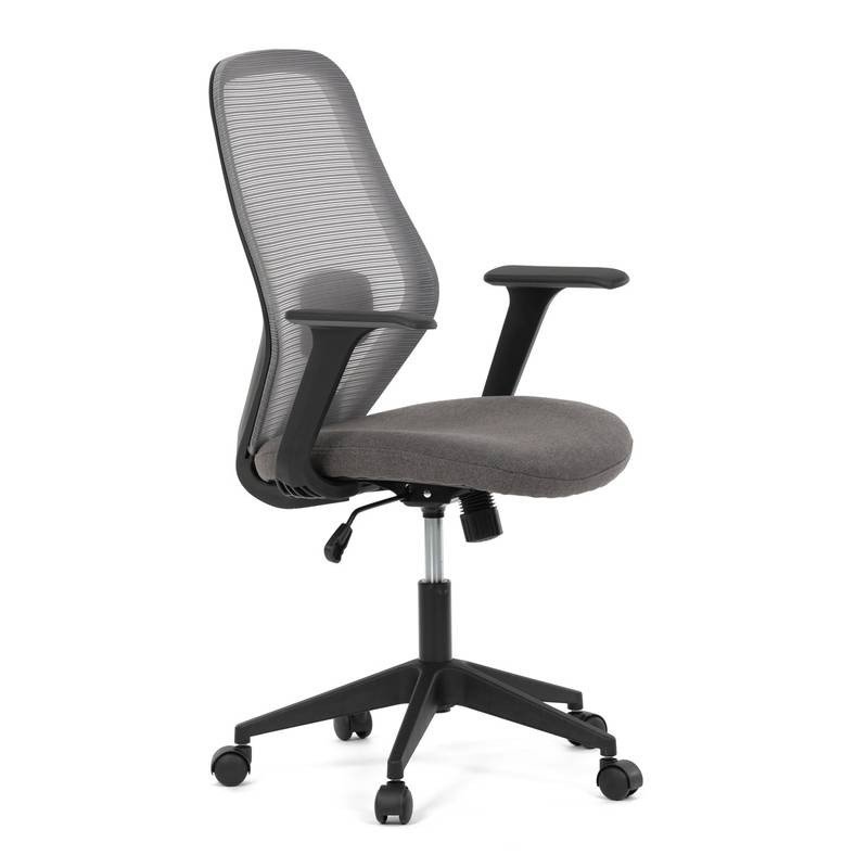 Autronic - Židle kancelářská, látka šedá, houpací mechanismus, kolečka pro tvrdé povrchy - KA-V3149 GREY AKCE