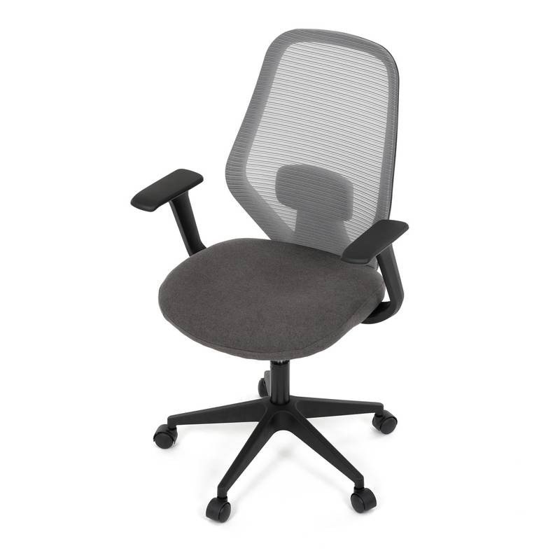 Autronic - Židle kancelářská, látka šedá, houpací mechanismus, kolečka pro tvrdé povrchy - KA-V3149 GREY AKCE