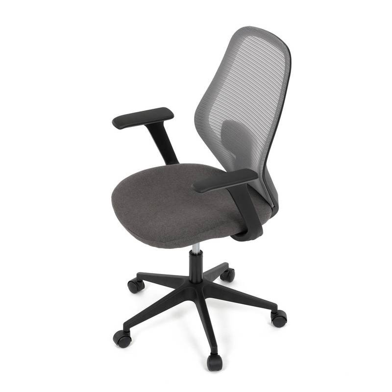 Autronic - Židle kancelářská, látka šedá, houpací mechanismus, kolečka pro tvrdé povrchy - KA-V3149 GREY AKCE